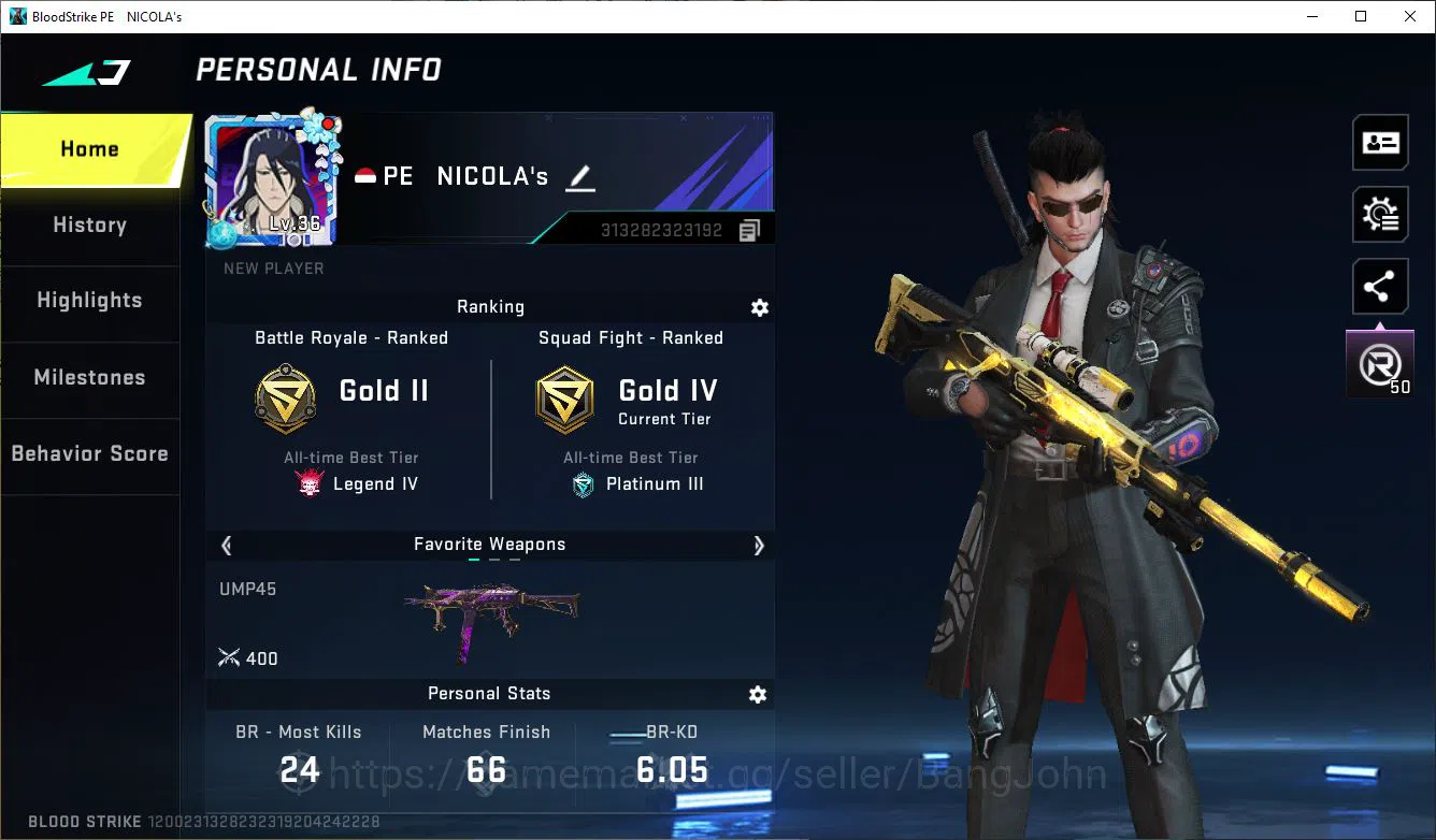 Blood Strike Accounts ASIA|COLLAB=KAG-6|ULTRA=AR97,UMP45 MORE DETAIL CEK image 13