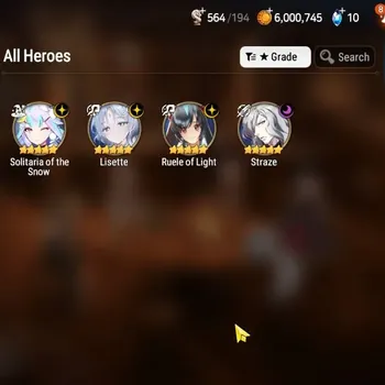 Epic Seven Accounts High-End GLOBAL UnVerif|NewEra| 4 ML (Lisette,Straze,Ruele of Light,etc)+Ruiza,Iseria,Landy,etc|4,9K
