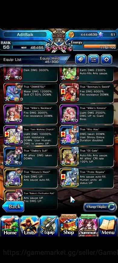 Grand Summoners Accounts End-Game Global|Rank 56|14 Ascend+3 6