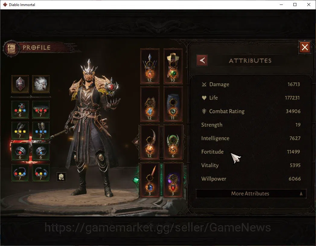Diablo Immortal Accounts SEA-Izual|Change Server ON|Lv60(608)|Wizard|CR 34k image 3