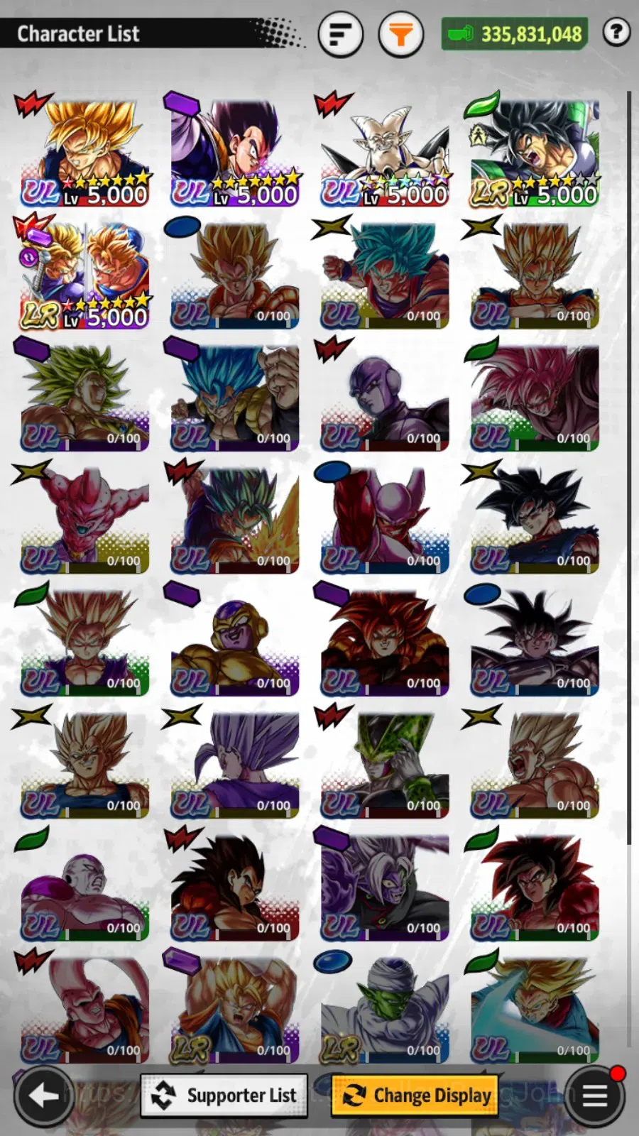Dragon Ball Legends Accounts High-End Global | Lvl 159|335M Total Power|655 CC|2 LR|3 UL|LR Trunks&Gohan,Broly Fury|UL Omega 14