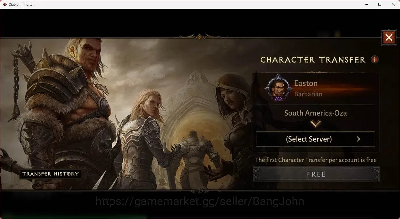 Diablo Immortal Accounts Mid-Tier SA - Oza | 60 (742) Barbarian | CR 42K | Reso 540 | Inferno 4 | 1 Cosmetics |MYRRJEN Lv 30 2
