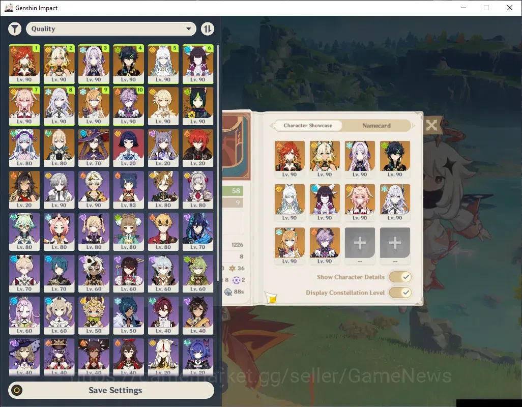 Genshin Impact Accounts Others ASIA|AR58|Rate On|PremTeam MavuC1+Sign|10 Limit + 6 1