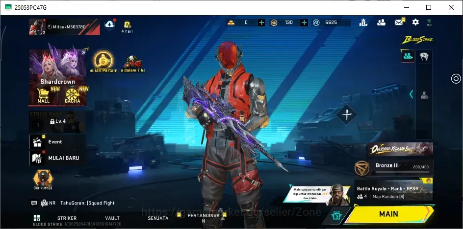 Blood Strike Accounts Others ASIA|1 ETERNAL: Kala-Whisper |1 ULTRA Gun | BR Bronze III|LogNetEase(BS1370Z) 1