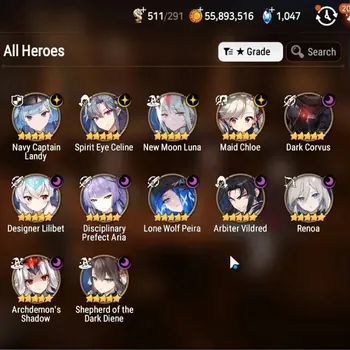 Epic Seven Accounts Starter GLOBAL Unverif|NewEra|12 ML(A Vildred,Shepherd,NM