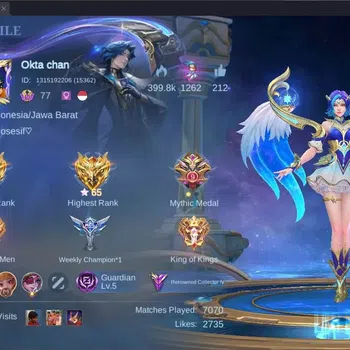 Mobile Legends: Bang Bang Collector Global|Hero 119|Skin 253|Renowned|5-STAR Angela,Ka image 1