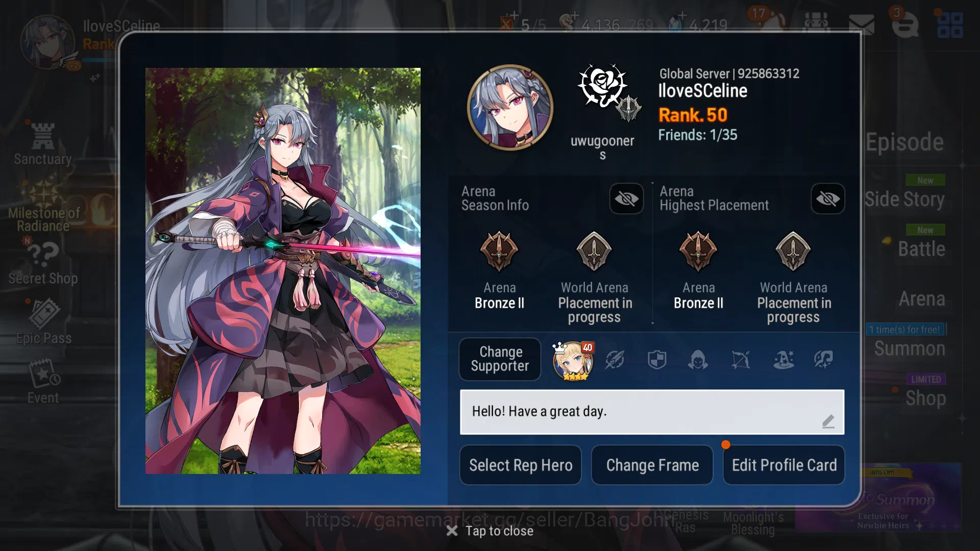 Epic Seven Accounts GLOBAL Unverif|5ML(Ilynav,Belian,Krau,NC Lancy,SE image 15