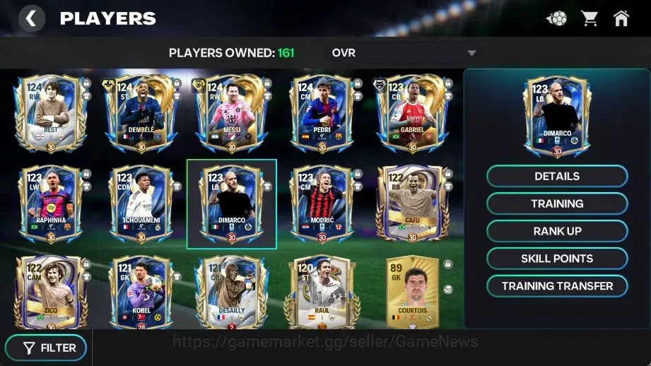 EA SPORTS FC Mobile Accounts OVR 125/90B Value|9 EVO(Dembele,Messi,Gabriel UTOT image 12