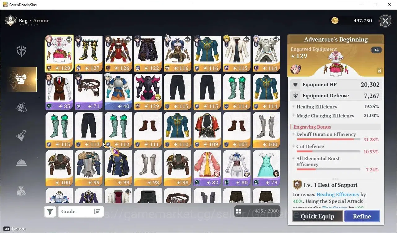 The Seven Deadly Sins: Origin Accounts SEA|Lvl 41|6 SSR|MeliodasP6,MannieP5,GuilaP2,Cloth image 20
