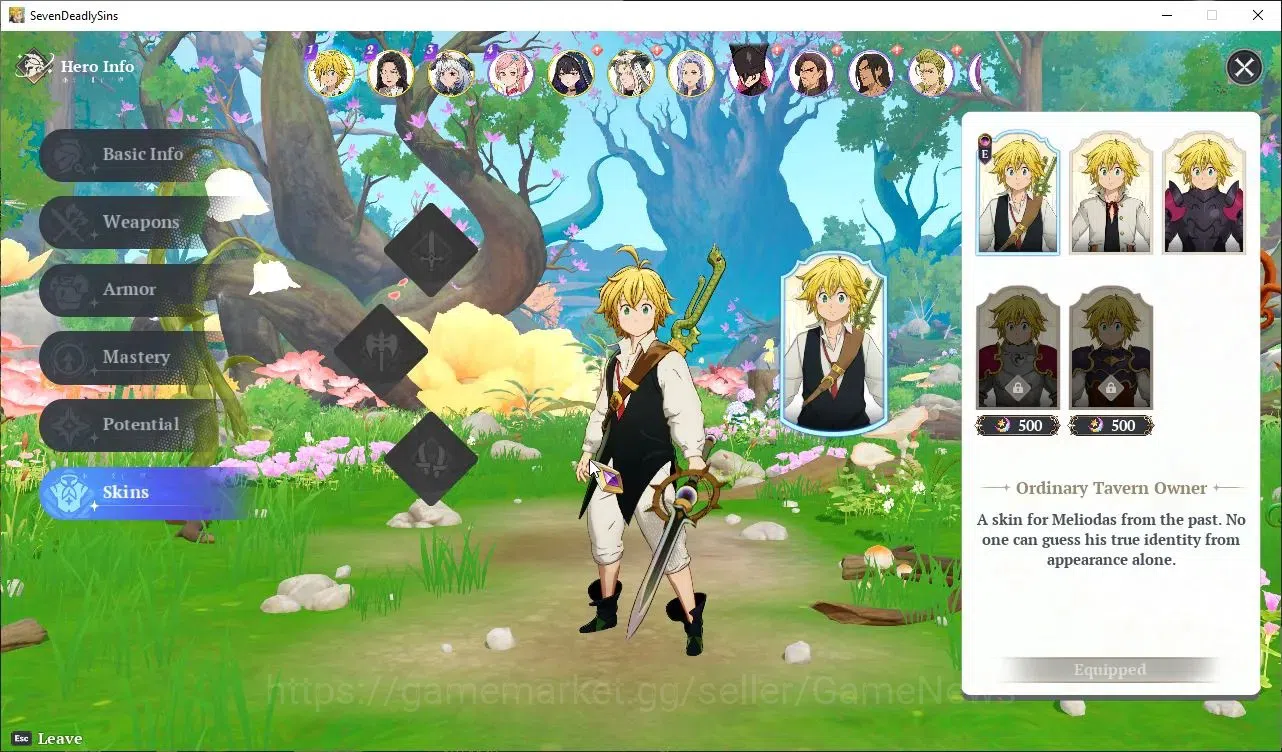 The Seven Deadly Sins: Origin Accounts SEA|Lvl 41|6 SSR|MeliodasP6,MannieP5,GuilaP2,Cloth image 3