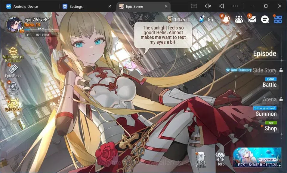 Epic Seven Accounts Starter Global Unverif |Starter|2 ML (TR Elvira,BM Haste)|SS 185|Gold 6.9M|Stigma 3.766|Log Stove|Check 1