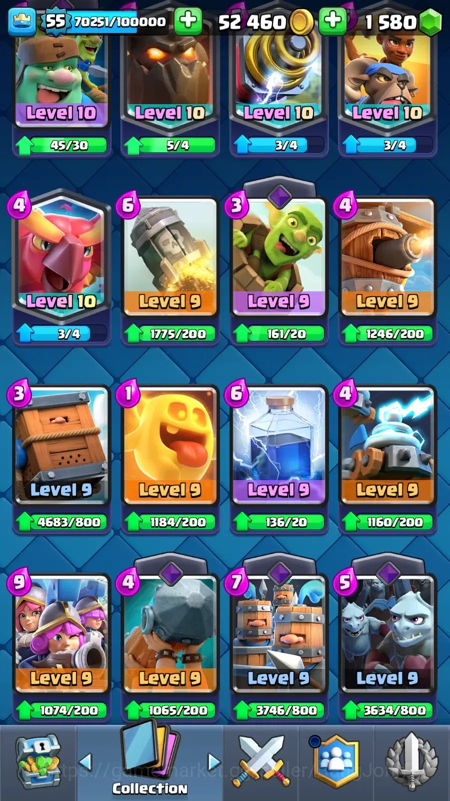 Clash Royale Accounts Lv 55|Trophy 9500|KTL 15|Limited Skin|Max 1-Card 1 image 16