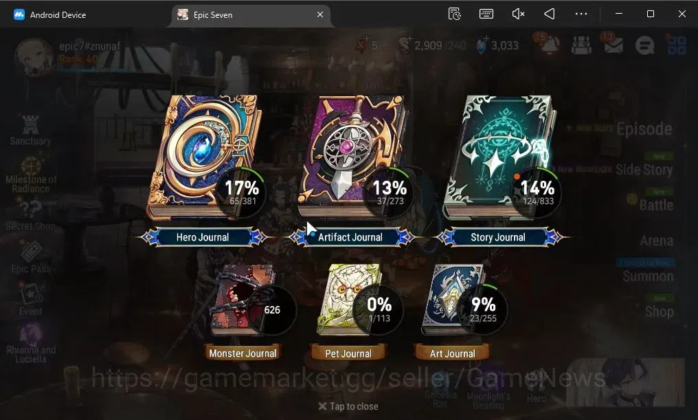 Epic Seven Accounts GLOBAL Unverif|New Era|5 ML(Ruele oL,Belian,EW Lud image 5