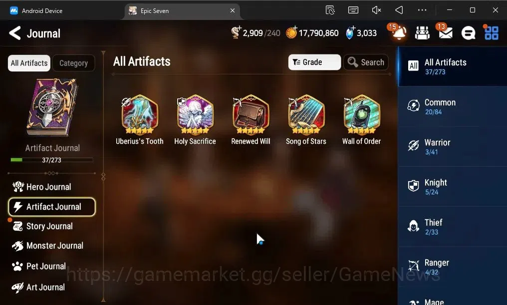 Epic Seven Accounts GLOBAL Unverif|New Era|5 ML(Ruele oL,Belian,EW Lud image 7