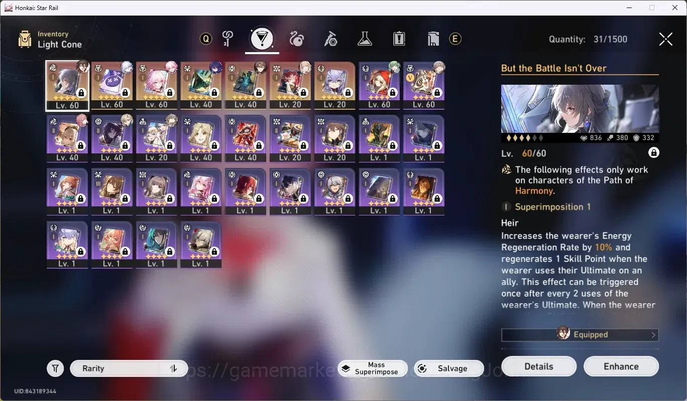 Honkai Star Rail Accounts ASIA|TL 48|5 Char Limited [Evanescia+(Sign)],Yao G image 4