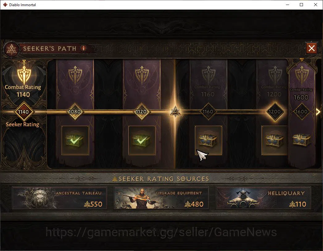 Diablo Immortal Accounts SEA - izual|Lv60(794)|Crusader|CR 36k|Reso 615|Par image 11
