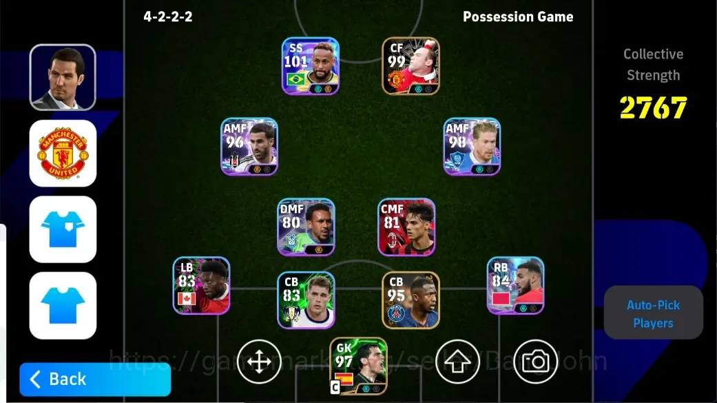 eFootball Accounts Legends & Iconic Players Mobile |PW 2767|Epic Casillas Rooney,Shwt NeymarJr KDB RafaSilva Yamal Messi 1