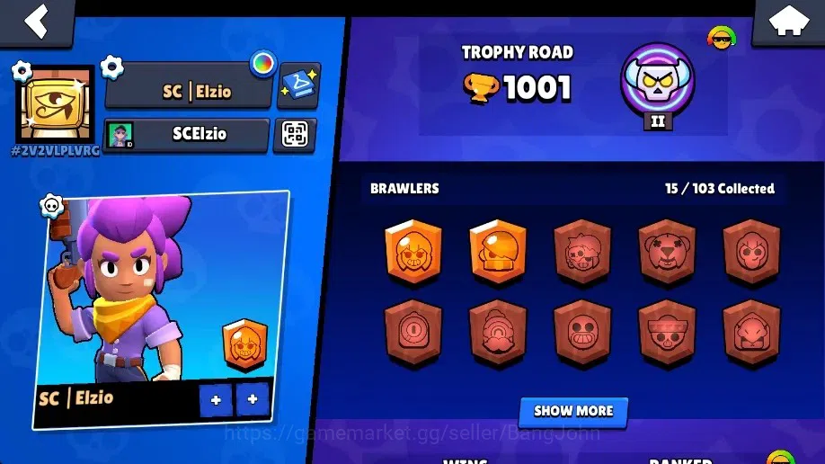 Brawl Stars Accounts Global | 1001 Thropy|15 Brawler|3 Max Lv  Hypercha image 2