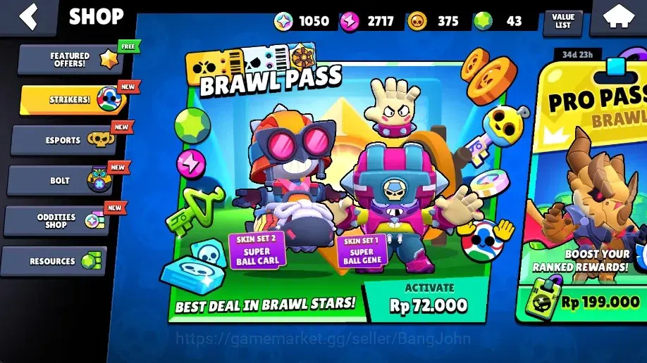 Brawl Stars Accounts Global | 1001 Thropy|15 Brawler|3 Max Lv  Hypercha image 4