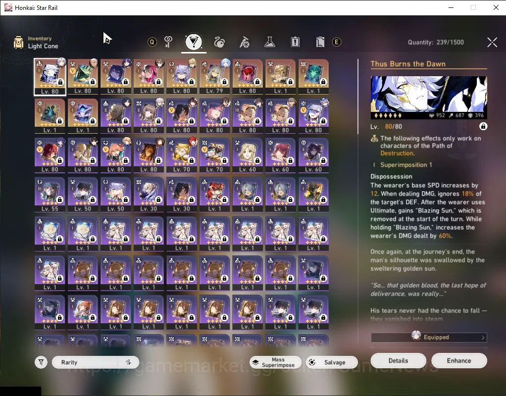 Honkai Star Rail Accounts Others Asia|TL 70|Free GI|15 Limited|[Phainon,Cerydra]+Sign,Cerydra,Sparkle,Ruan 7