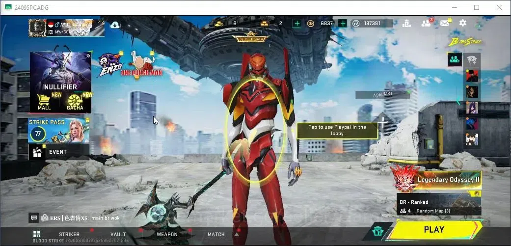 Blood Strike Accounts ASIA|ETERNAL Desert Eagle|Mele Ultra Scythe,Colab image 1