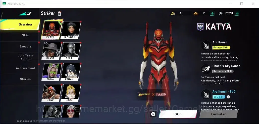 Blood Strike Accounts ASIA|ETERNAL Desert Eagle|Mele Ultra Scythe,Colab image 3