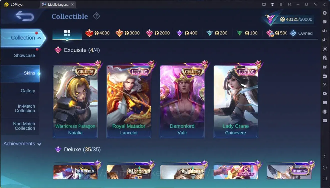 Mobile Legends: Bang Bang Accounts Collector Global |Hero 87|Skin 195|Renowned|CC Natalia,Valir|Luckybox 7