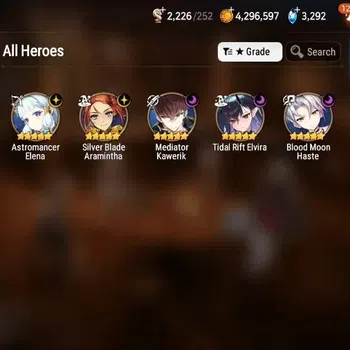 Epic Seven Accounts Limited Hero Global|Unverif|New ERA 6 ML (TR Elvira,M Kawerik,BM Haste,SB Aramintha Etc.)Limit Aube