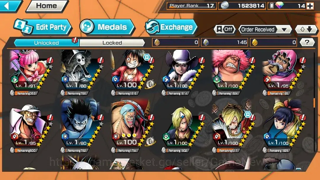 One Piece Bounty Rush Accounts Global|3EX 1MAX|Great Pirate Newgate,Battle Monste image 11