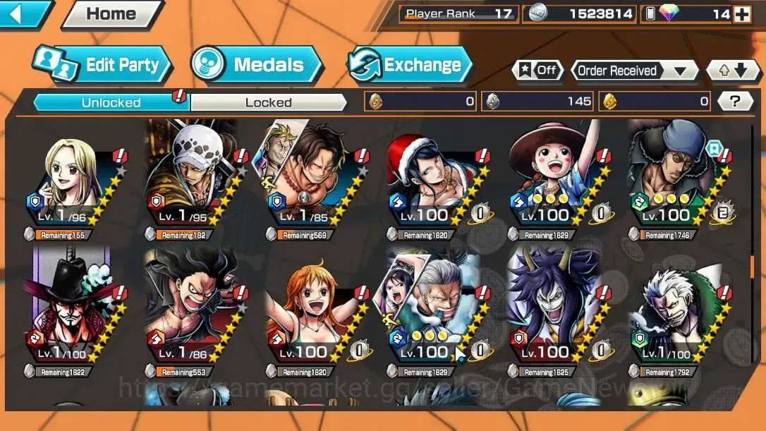 One Piece Bounty Rush Accounts Global|3EX 1MAX|Great Pirate Newgate,Battle Monste image 12
