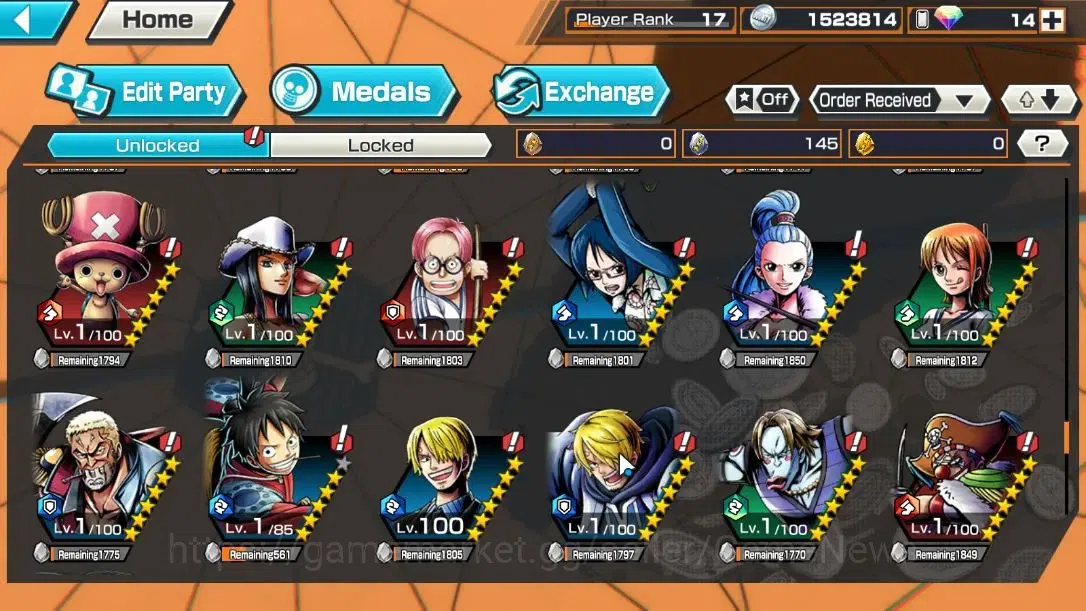 One Piece Bounty Rush Accounts Global|3EX 1MAX|Great Pirate Newgate,Battle Monste image 14