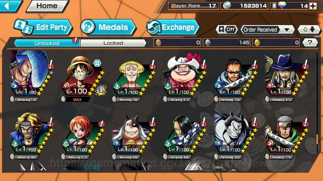 One Piece Bounty Rush Accounts Global|3EX 1MAX|Great Pirate Newgate,Battle Monste image 15