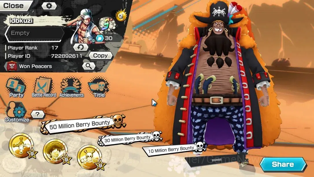 One Piece Bounty Rush Accounts Global|3EX 1MAX|Great Pirate Newgate,Battle Monste image 2