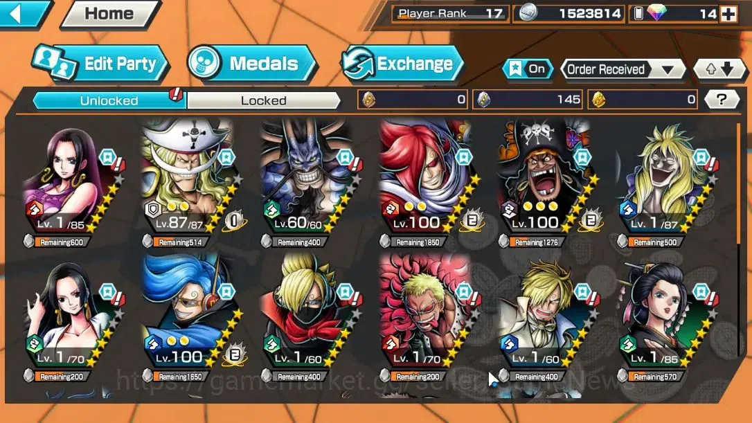 One Piece Bounty Rush Accounts Global|3EX 1MAX|Great Pirate Newgate,Battle Monste image 3