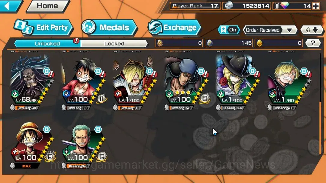 One Piece Bounty Rush Accounts Global|3EX 1MAX|Great Pirate Newgate,Battle Monste image 4