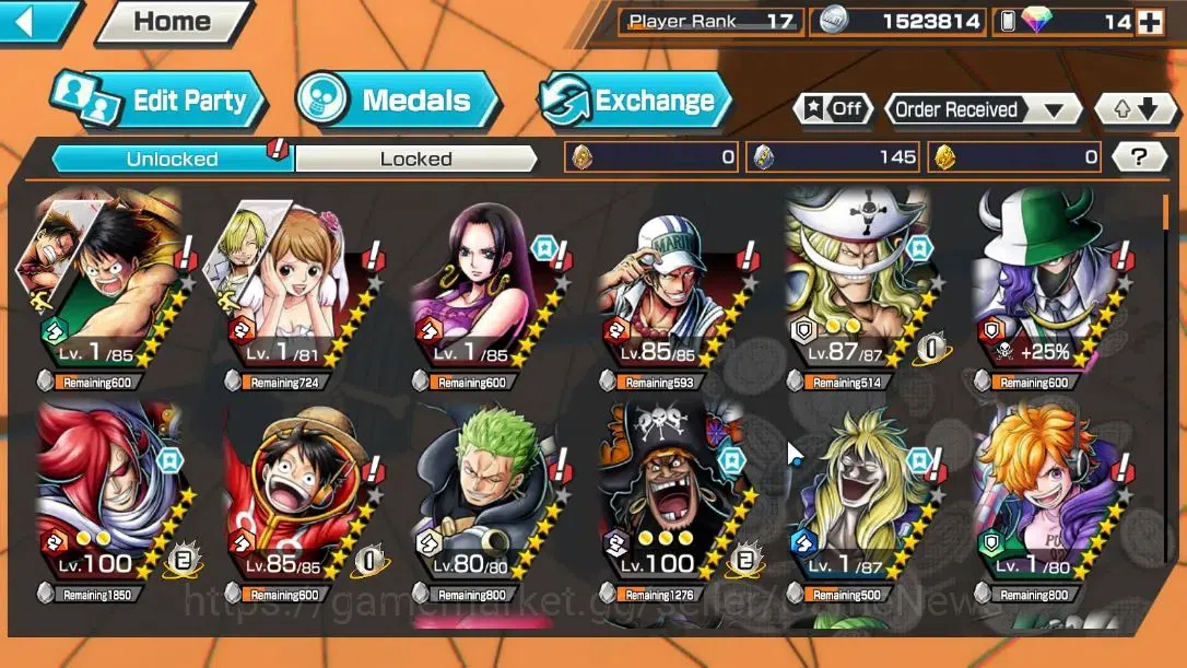 One Piece Bounty Rush Accounts Global|3EX 1MAX|Great Pirate Newgate,Battle Monste image 6