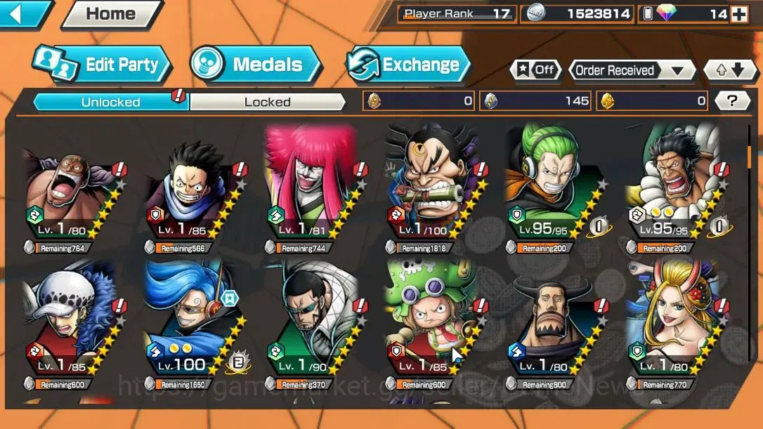 One Piece Bounty Rush Accounts Global|3EX 1MAX|Great Pirate Newgate,Battle Monste image 7