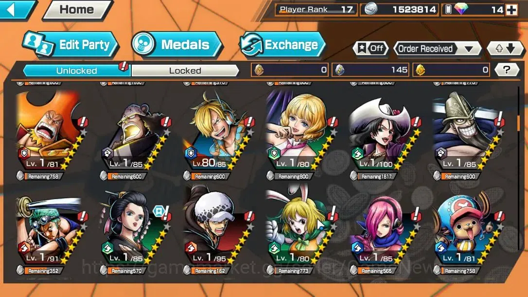 One Piece Bounty Rush Accounts Global|3EX 1MAX|Great Pirate Newgate,Battle Monste image 8