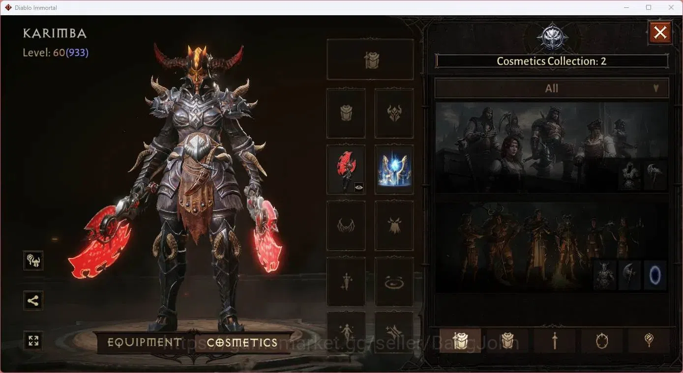 Diablo Immortal Accounts SEA - Vasily | 60 (933) Barbarian-Vanquisher | CR image 8