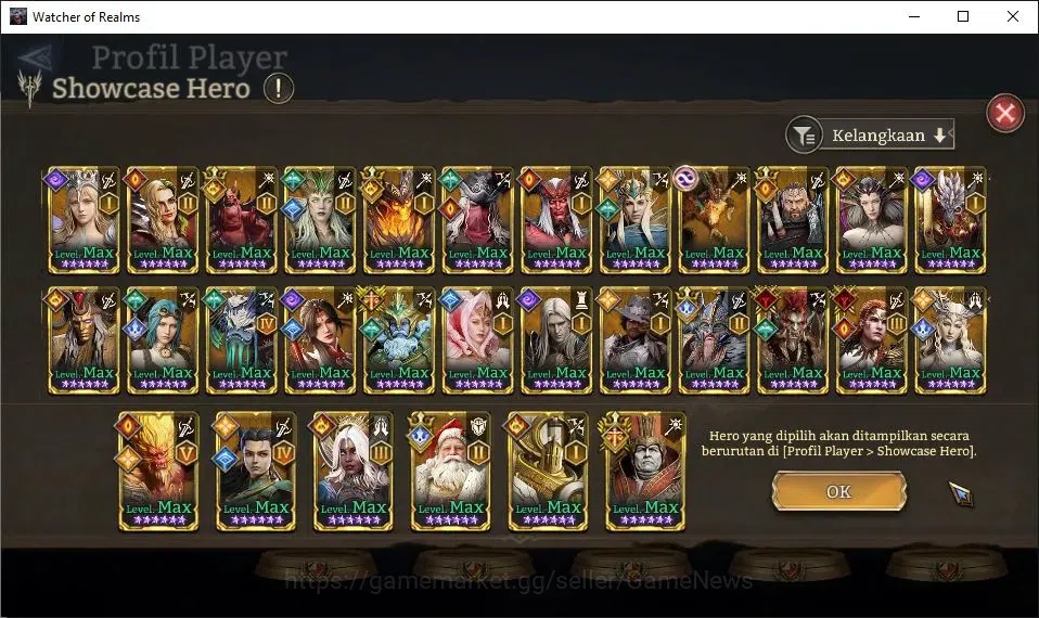 Watcher of Realms Accounts GLOBAL 60x|12M Power|22K Gems|14 Lord[ValderonA3,I image 10