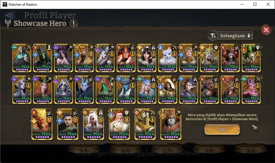 Watcher of Realms Accounts GLOBAL 60x|12M Power|22K Gems|14 Lord[ValderonA3,I image 11