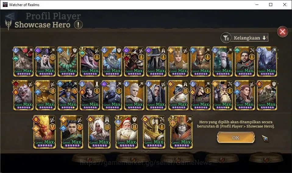Watcher of Realms Accounts GLOBAL 60x|12M Power|22K Gems|14 Lord[ValderonA3,I image 12