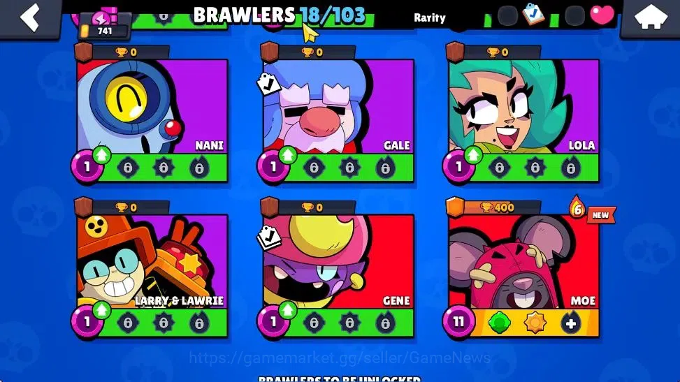 Brawl Stars Accounts 741 Trophy|18 Brawlers 2 Max Lvl (Nita, MOE)|7650  image 10