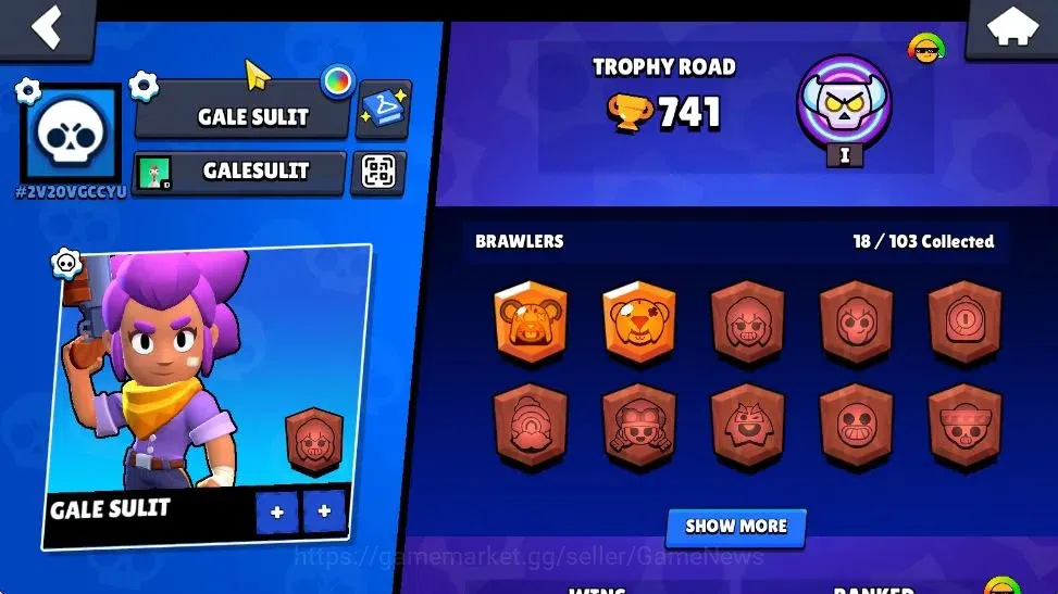 Brawl Stars Accounts 741 Trophy|18 Brawlers 2 Max Lvl (Nita, MOE)|7650  image 2