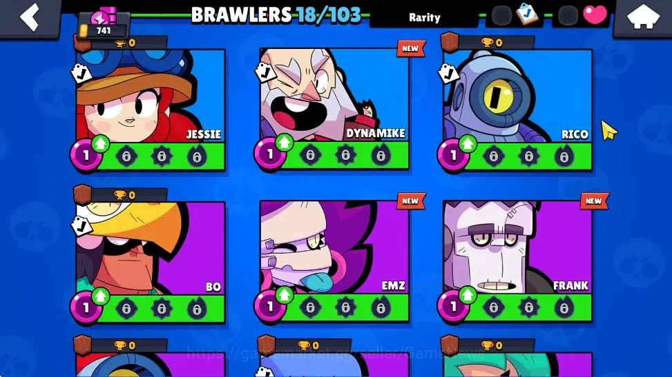 Brawl Stars Accounts 741 Trophy|18 Brawlers 2 Max Lvl (Nita, MOE)|7650  image 9