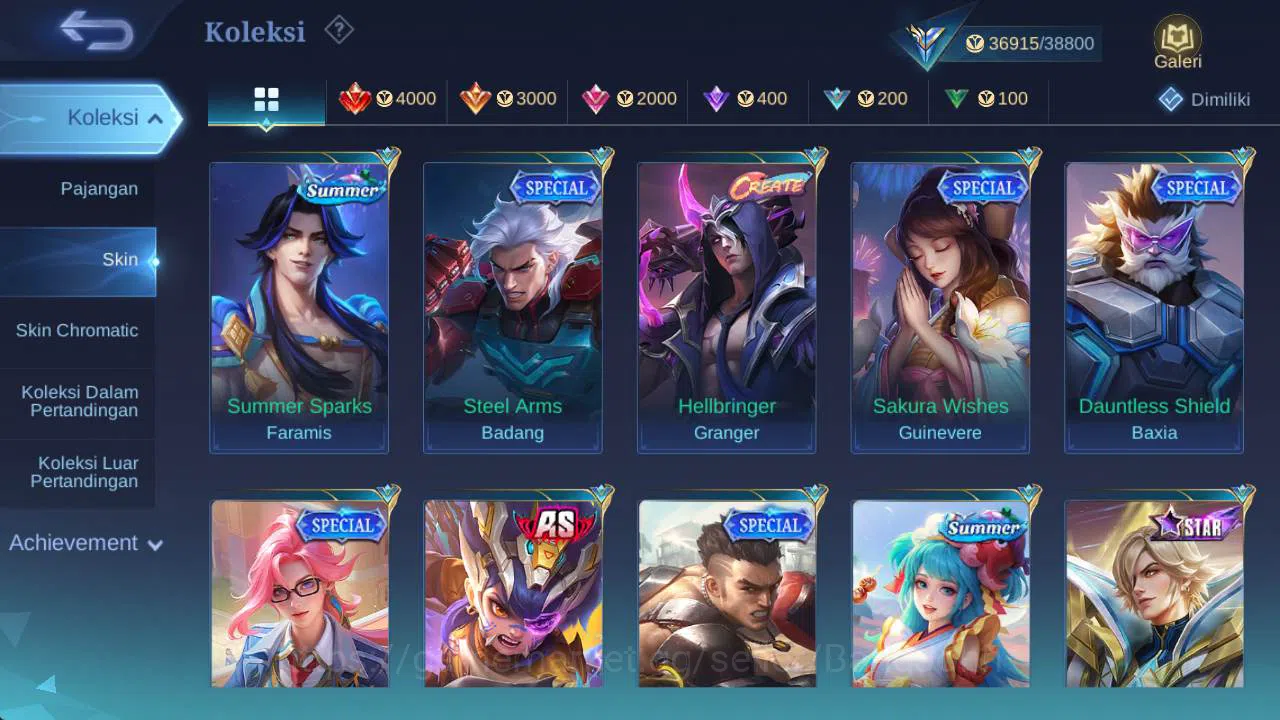 Mobile Legends: Bang Bang Accounts skin 179, Hero 109, Lunar sun, Dtamer ling, venom( image 10