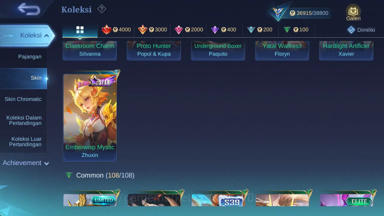 Mobile Legends: Bang Bang Accounts skin 179, Hero 109, Lunar sun, Dtamer ling, venom( image 11