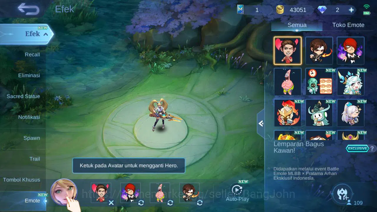 Mobile Legends: Bang Bang Accounts skin 179, Hero 109, Lunar sun, Dtamer ling, venom( image 14