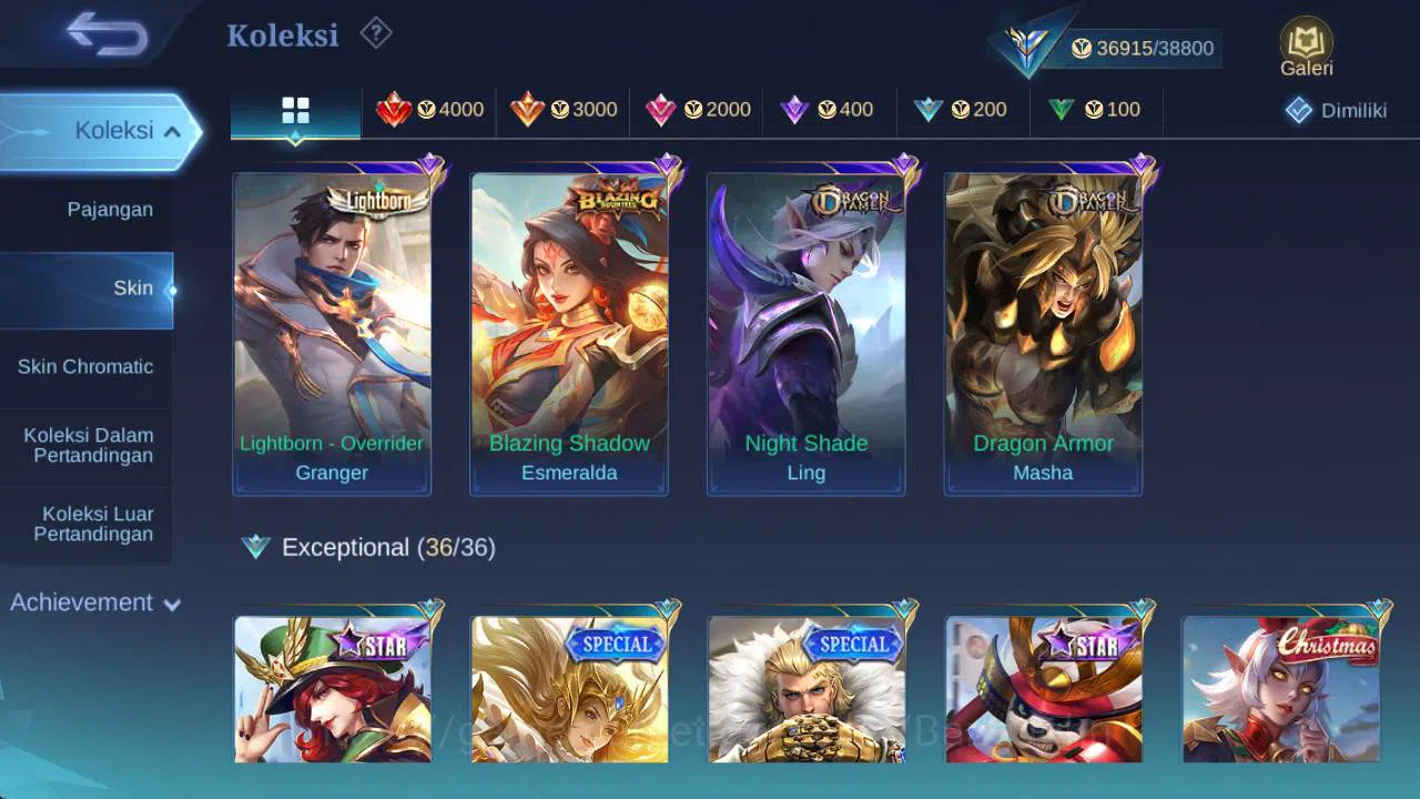 Mobile Legends: Bang Bang Accounts skin 179, Hero 109, Lunar sun, Dtamer ling, venom( image 6