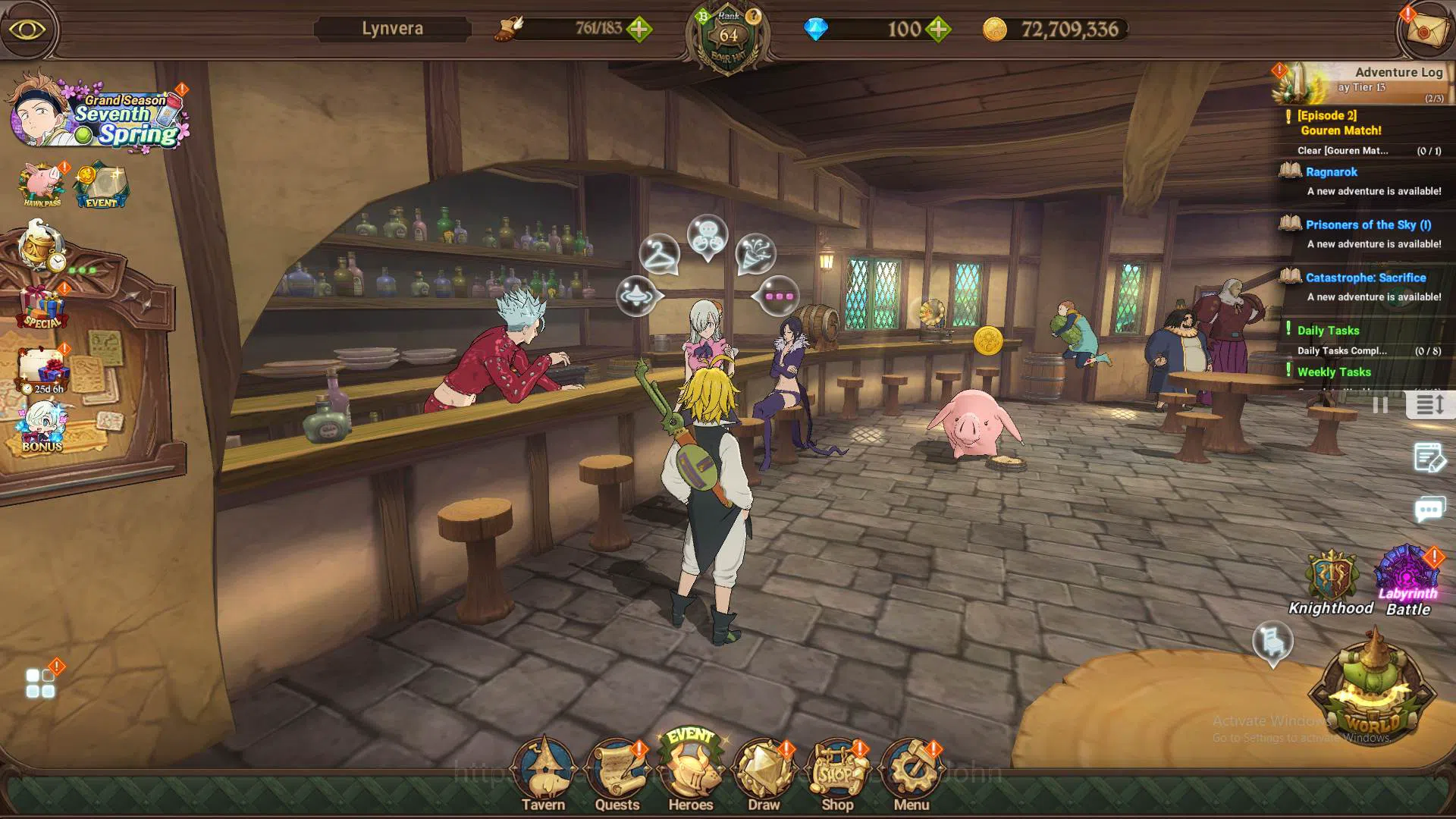 ASIA|2.3m CC|LS 75|1LR Elizabeth|Full Collab FF|UR Meresca,KingDiane,Sabunak,etc|Take mail|checkSS|7DS255B The Seven Deadly Sins: Grand Cross Accounts Others ASIA|2.3m CC|LS 75|1LR Elizabeth|Full Collab FF|UR